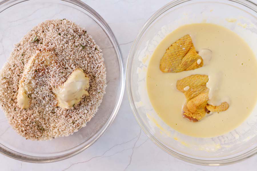 Alette di pollo impanate e fritte