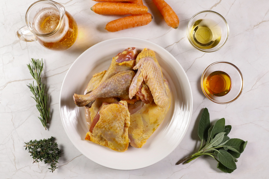 ingredienti faraona alla birra