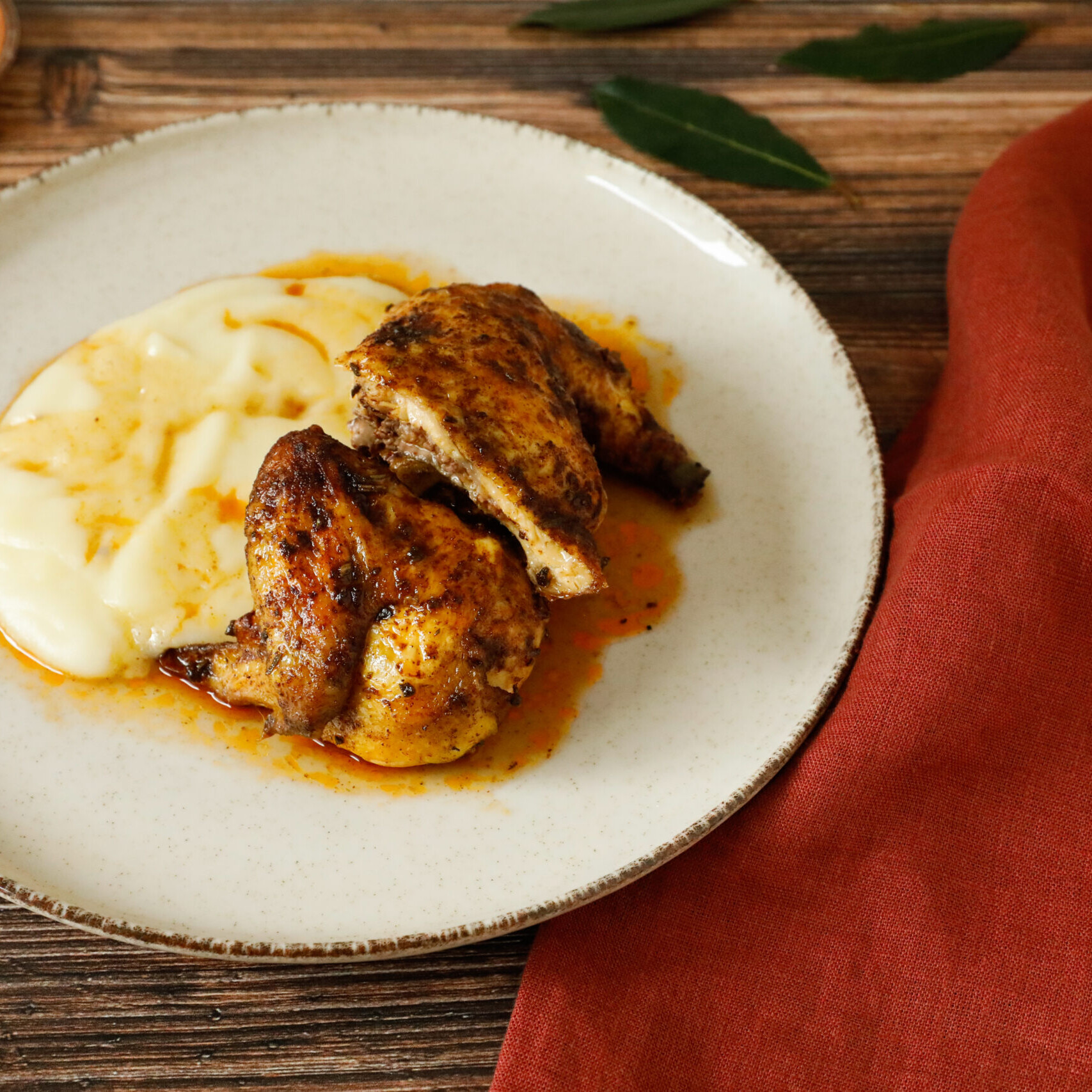 Galletto alla paprika con purè di patate