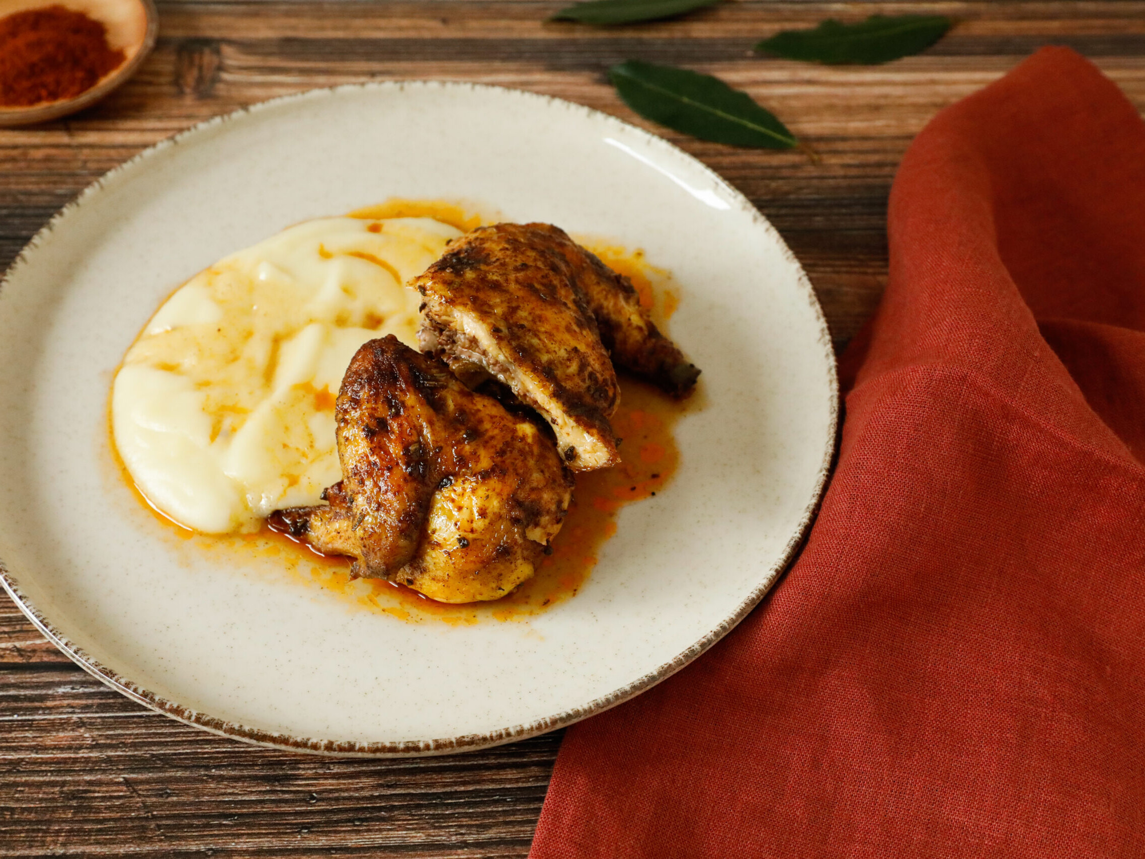 Galletto alla paprika con pur&egrave; di patate