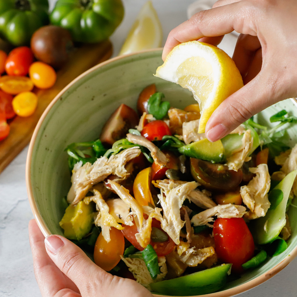 condire insalata faraona