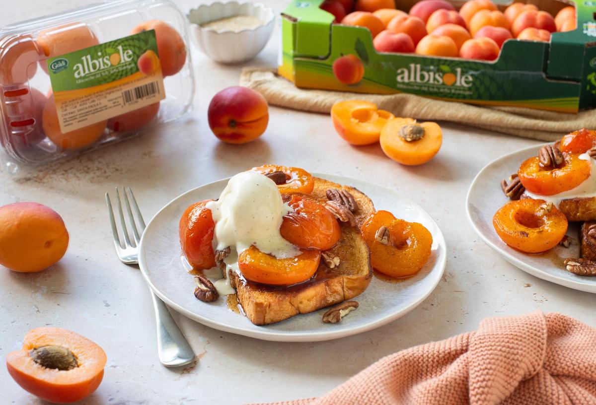 french toast albicocche noci pecan gelato