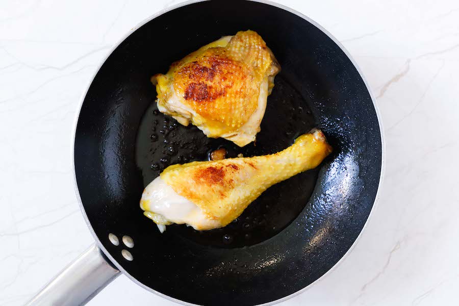 fusi di pollo in padella