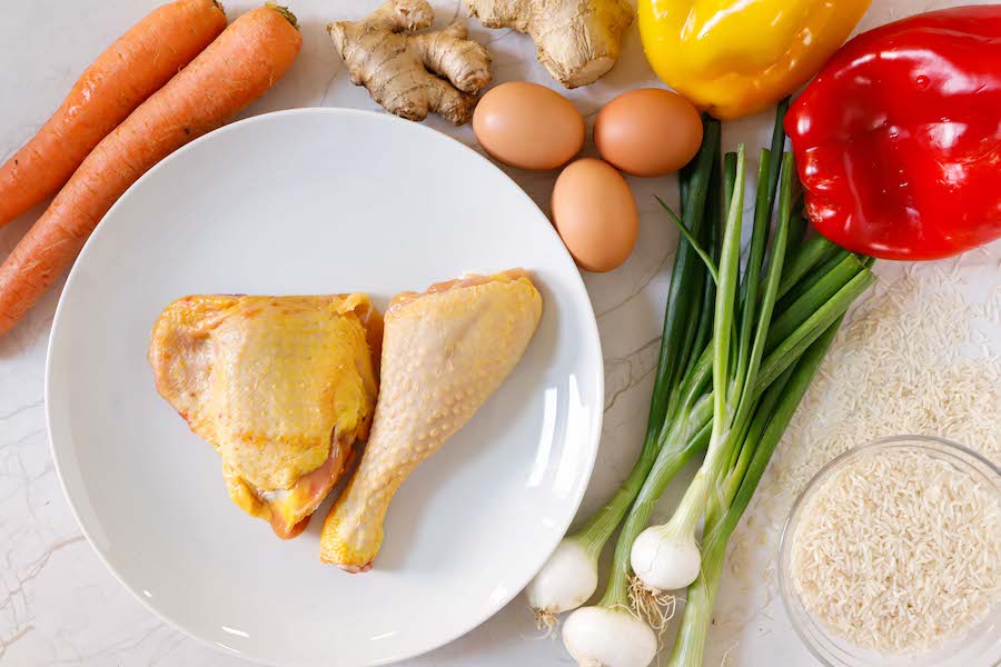 fusi e sovraccosce di pollo